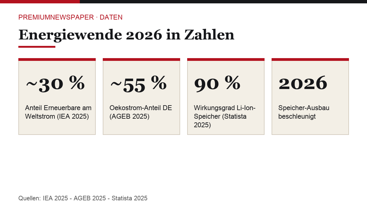 Infografik: Energiewende 2026 in Zahlen